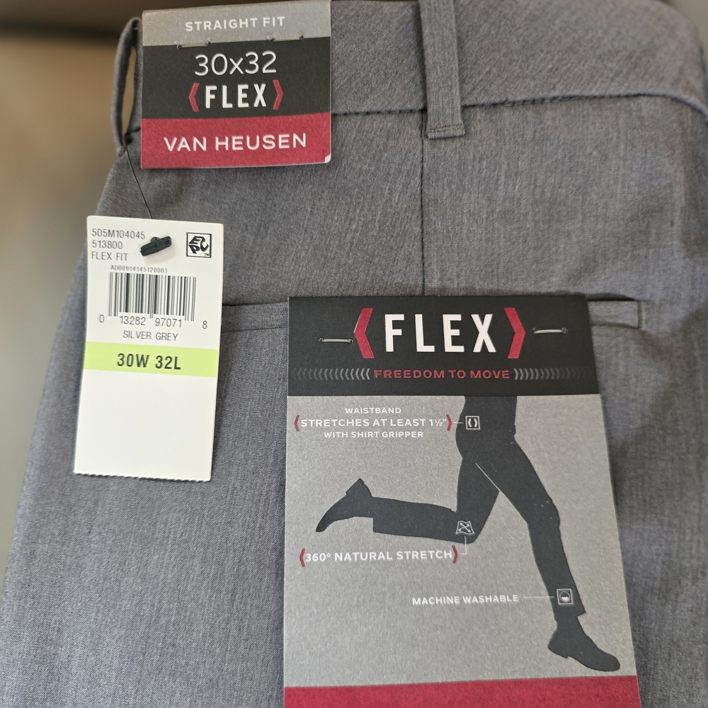 Van Heusen Men's Dress Pants in Silver Gray